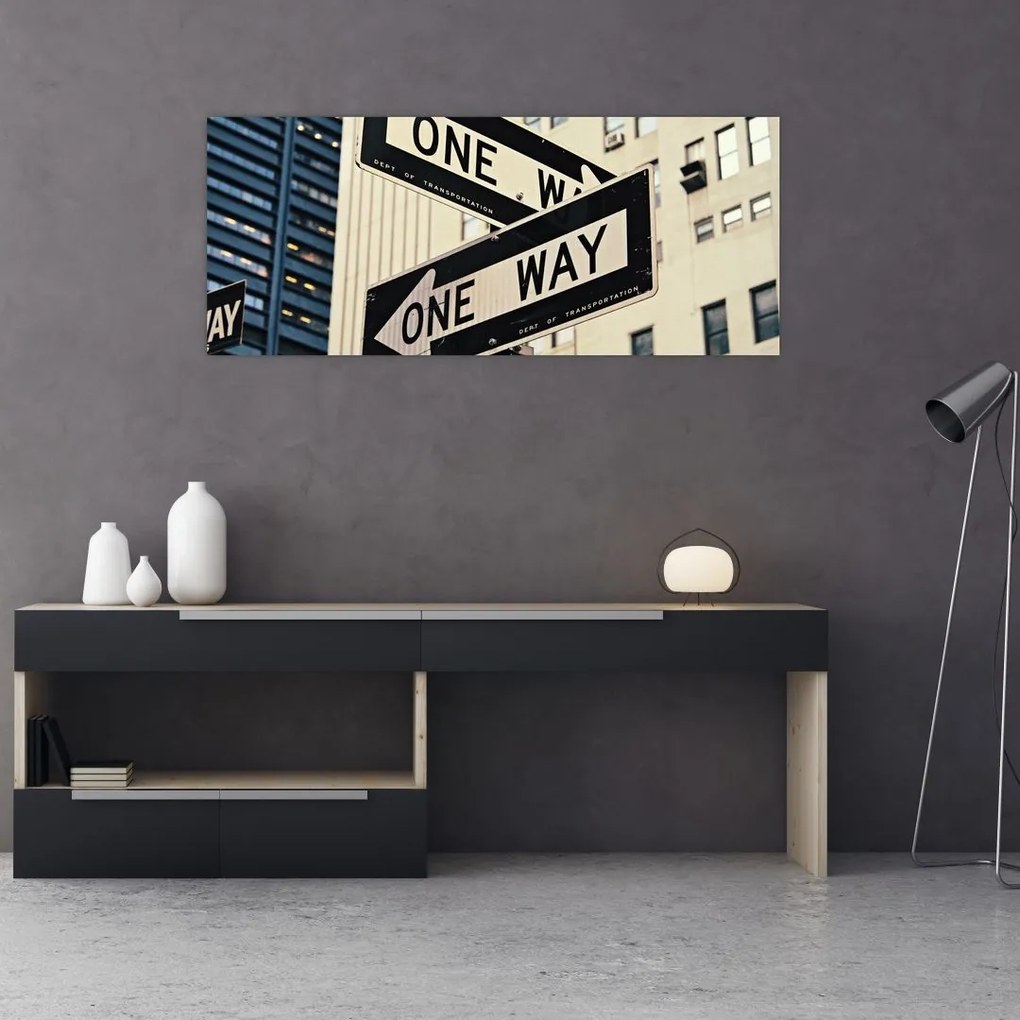 Kép - New York ONE WAY (120x50 cm)