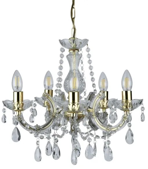 Searchlight 699-5 - Csillár láncon MARIE 5xE14/40W/230V