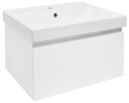SAT B-WAY Fürdőszobaszekrény mosdóval 59x30x45 cm fehér fényes BWAY60WU1