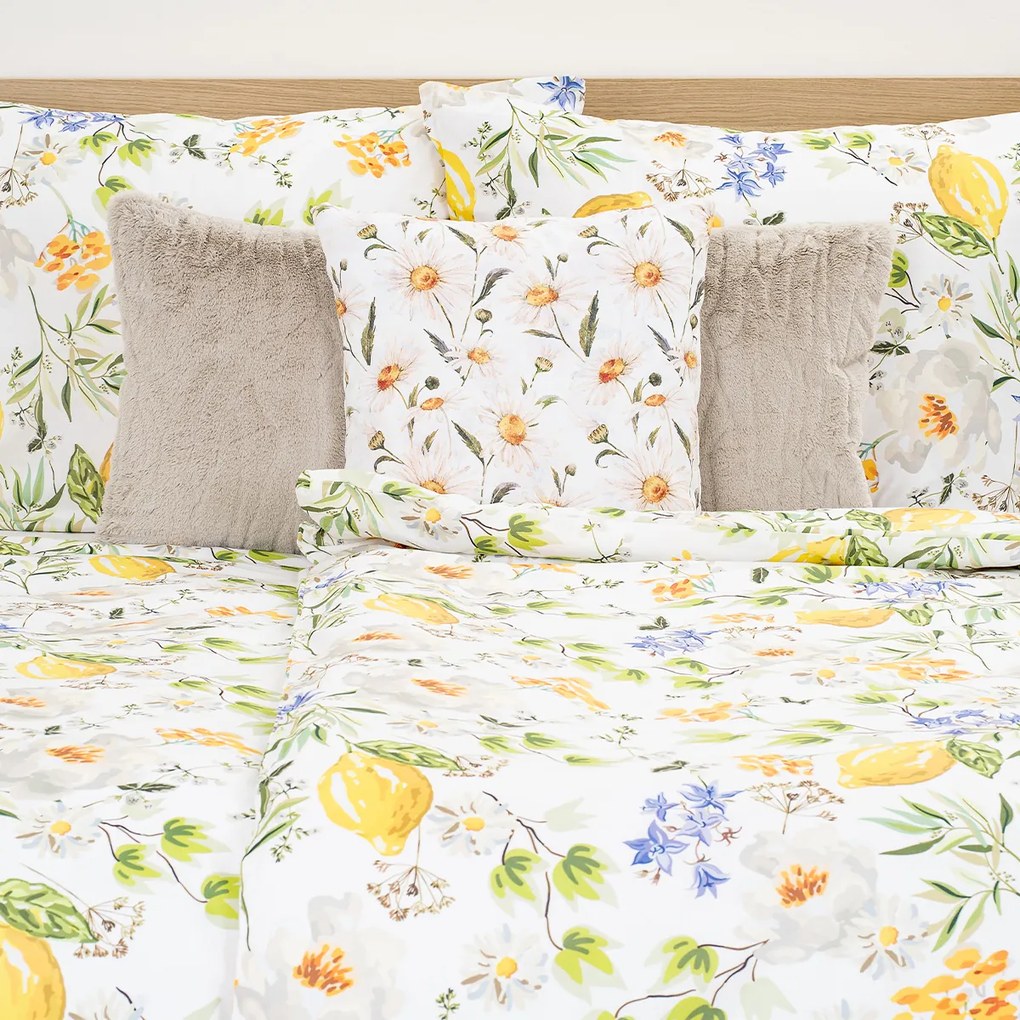 4Home Lemon Delight pamut ágyneműhuzat, 140 x 220 cm, 70 x 90 cm
