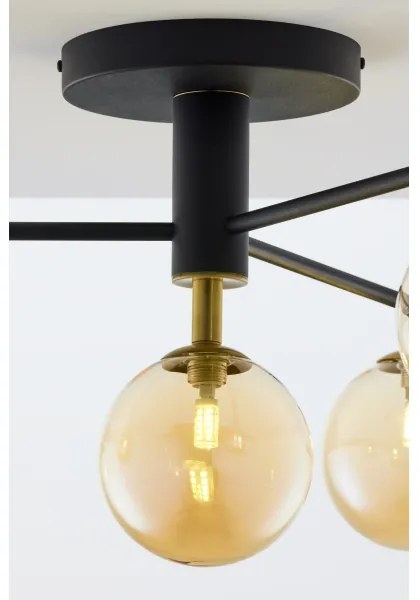 Jupiter 2031 - Felületre szerelhető csillár FIGARO 4xG9/10W/230V fekete/arany/bézs