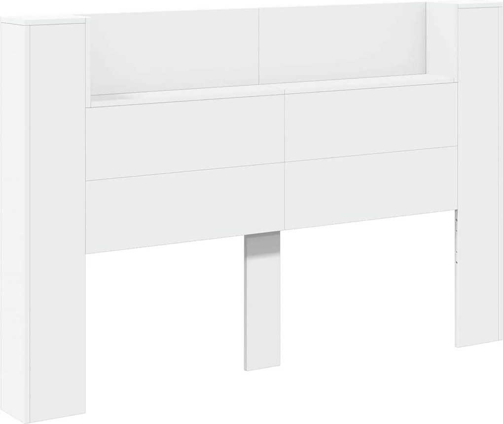 vidaXL LED-es Fejtámla Szekrény Fehér 160 x 16,5 x 103,5 cm Faanyag