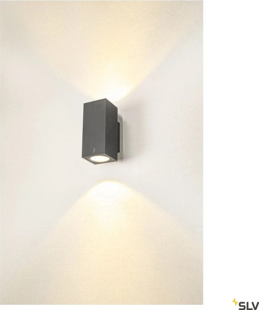 SLV 1003419 ENOLA SQUARE Modern Kültéri Fali Lámpa Antracit, Átlátszó LED IP65