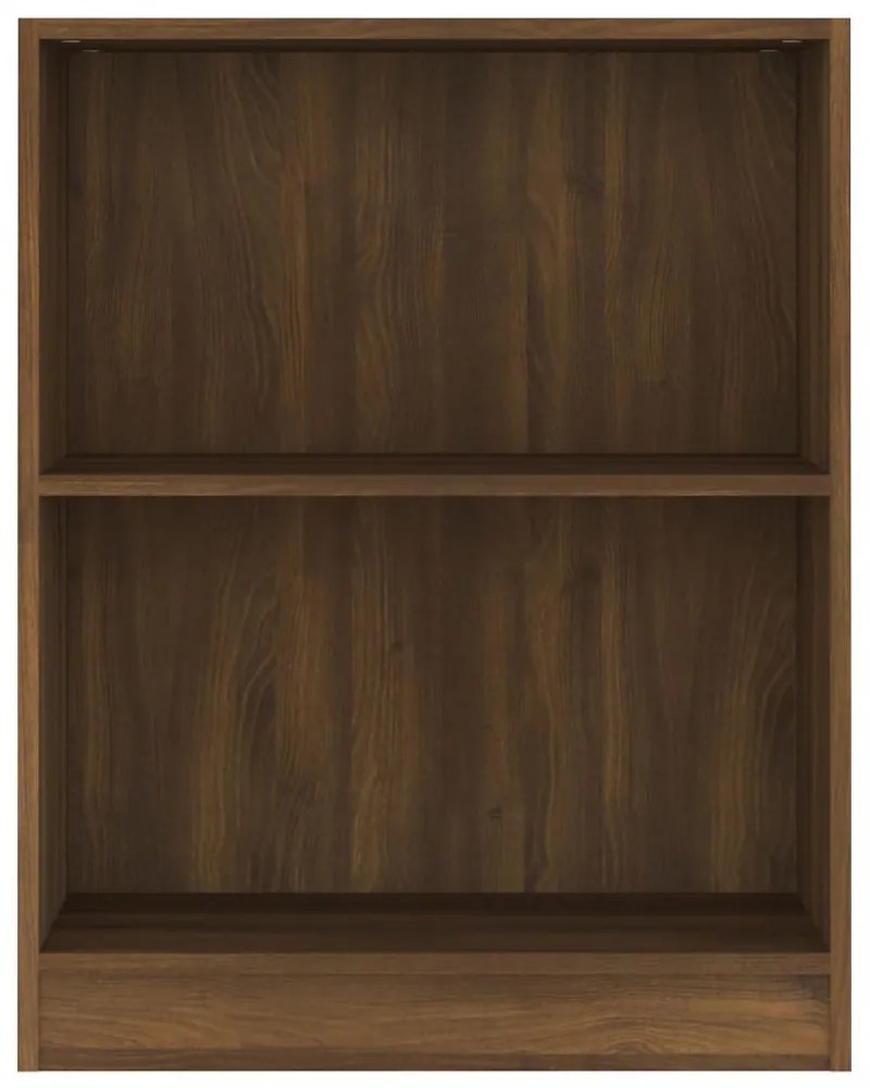 barna tölgyszínű szerelt fa könyvespolc 60 x 24 x 76 cm