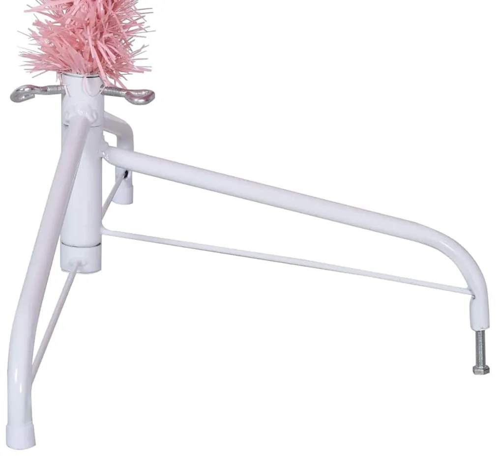 Műfenyő Elővilágított Karácsonyfa Rózsaszín 240 cm PVC