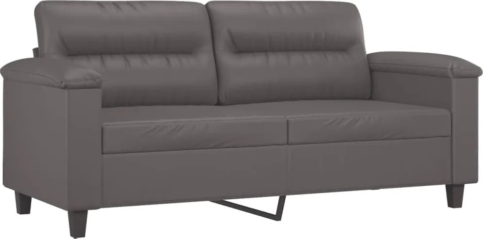 vidaXL 2 személyes szürke műbőr kanapé 140 cm
