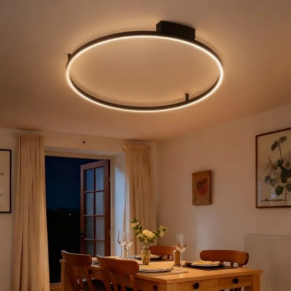 Brilagi - LED Fényerőszabályozható lámpatest PORTOFINO LED/60W/230V átm. 80 cm fekete + távirányító