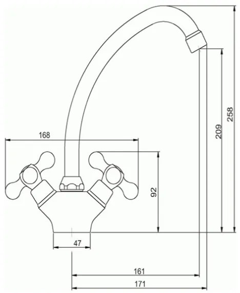 Novaservis - TITANIA RETRO mosogató csaptelep fényes króm