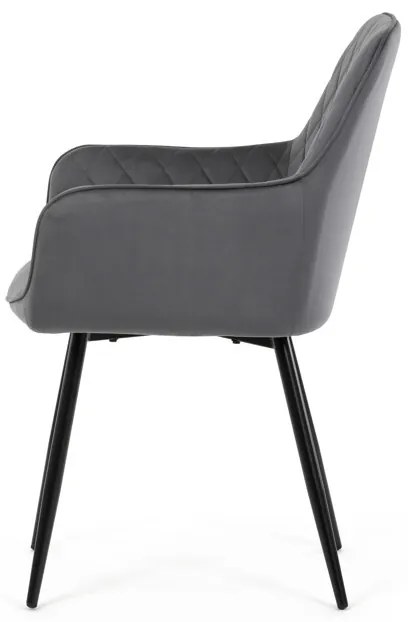 Szürke Bársony Étkezőszék. DCH-215 GREY4