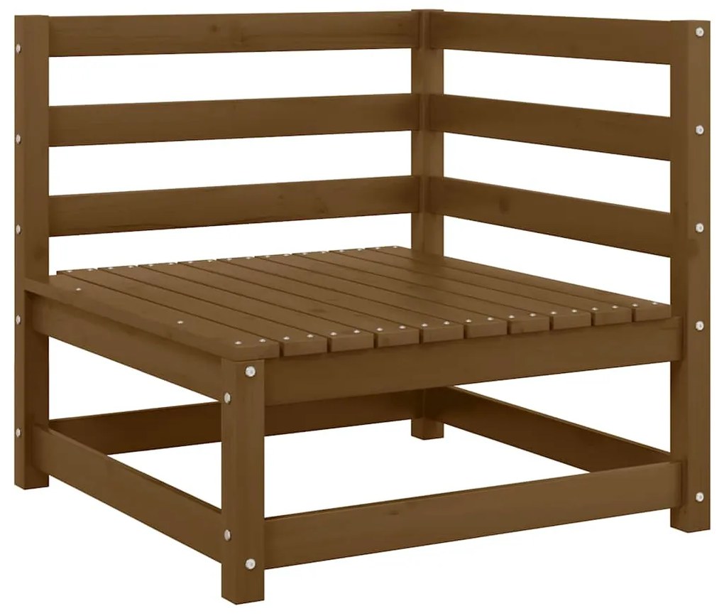 vidaXL 2 részes mézbarna tömör fenyőfa kerti ülőgarnitúra párnákkal