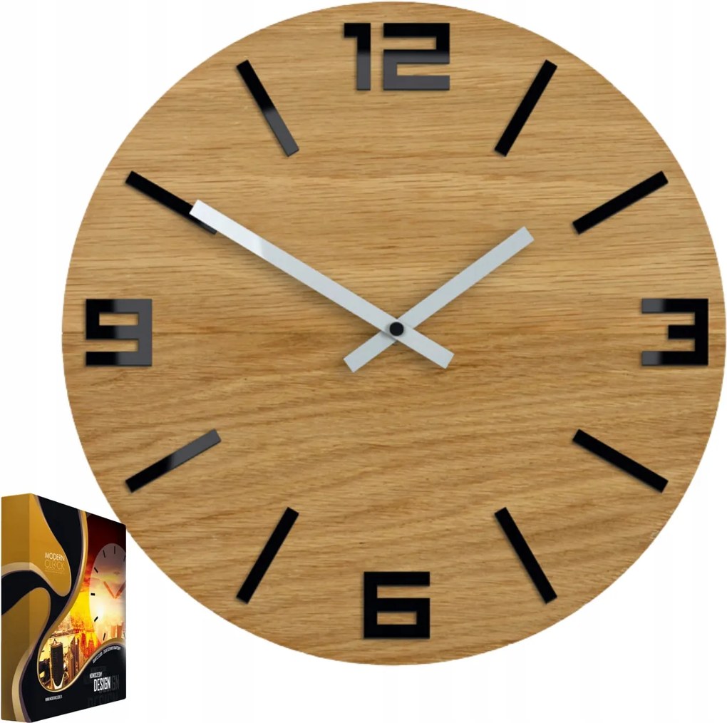 Falióra Akril Kvarc Mechanizmus Arabic Wood Fekete Kerek