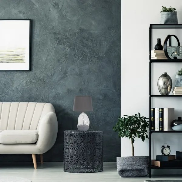 Rabalux 74228 - Asztali lámpa APOLONIA 1xE27/40W/230V szürke