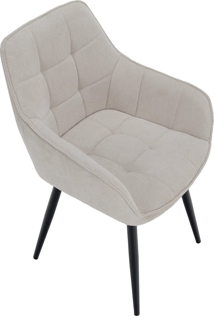 Design fotel, bézs/fekete, MARKEN