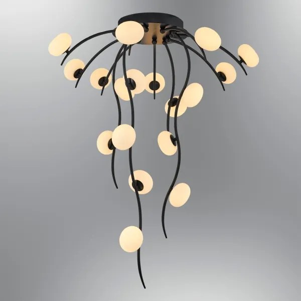 LED felületre szerelhető csillár GELA 18xLED/3W/230V 3000K fekete