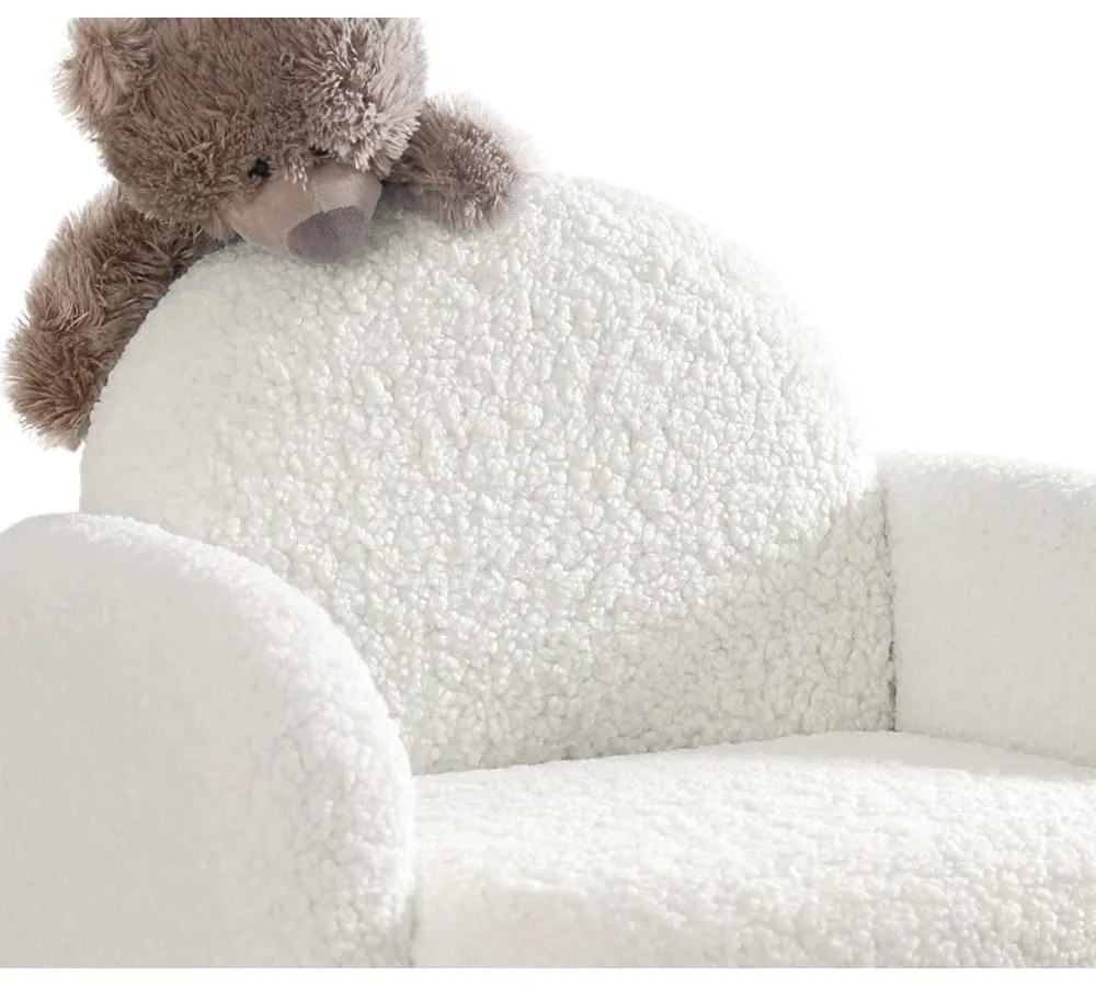 Fehér buklé gyerek fotel Moylo – Artie