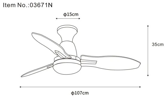 Globo 03671N - GALE LED mennyezeti ventilátor 22W 230V 3000-6000K +DO