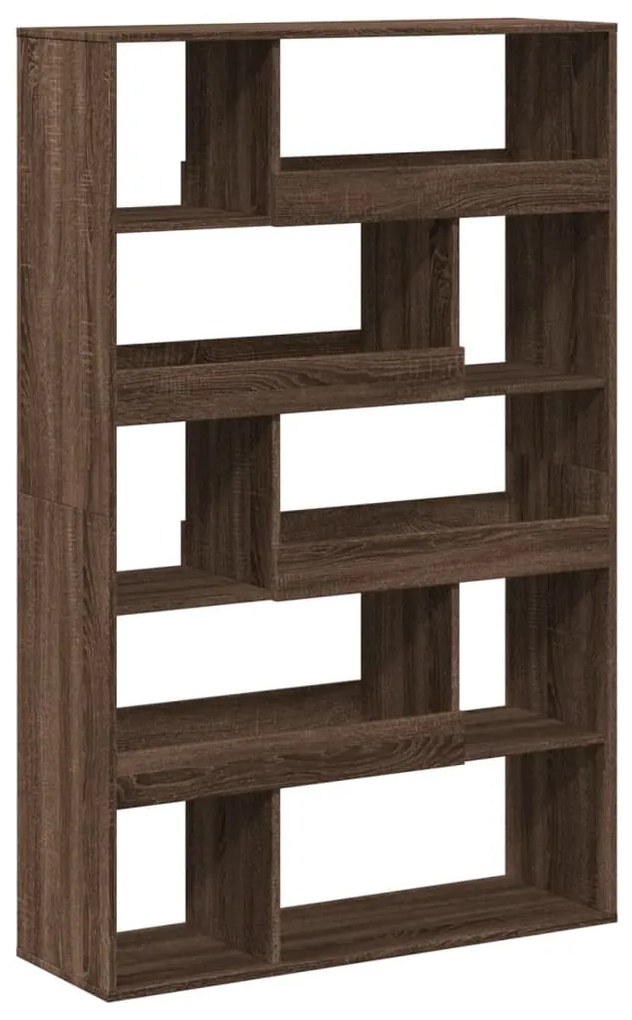 barna tölgy színű szerelt fa könyvszekrény 100 x 33 x 156,5 cm