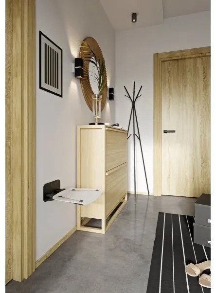 Ravak B8F0000060 - OVO felhajtható zuhanyülőke, fekete