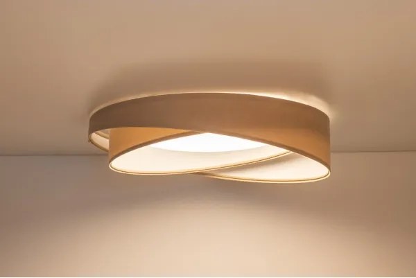 Dimmelhető LED mennyezeti lámpa SM. GALAXY M., LED/24W/230V, átm. 55 cm, bézs/fehér + távirányító