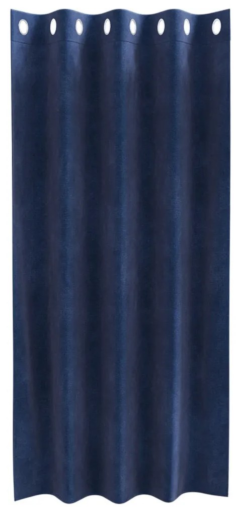 Függönyök függönyökkel 2 pcs Sötétkék 140 x 175 cm Bársony