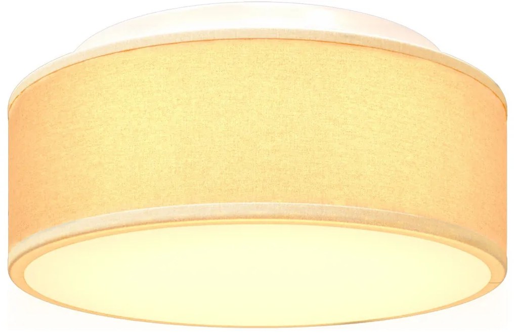Mennyezeti Lámpák Flush Mount Fehér Ø 30 cm Szövet E27