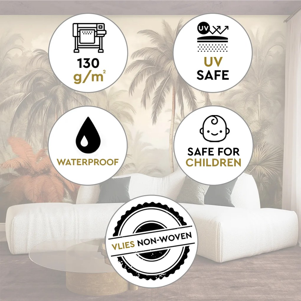 Gario Fotótapéta Trópusi pálmafák a dzsungelben Anyag: Vlies, Méret: 150 x 105 cm