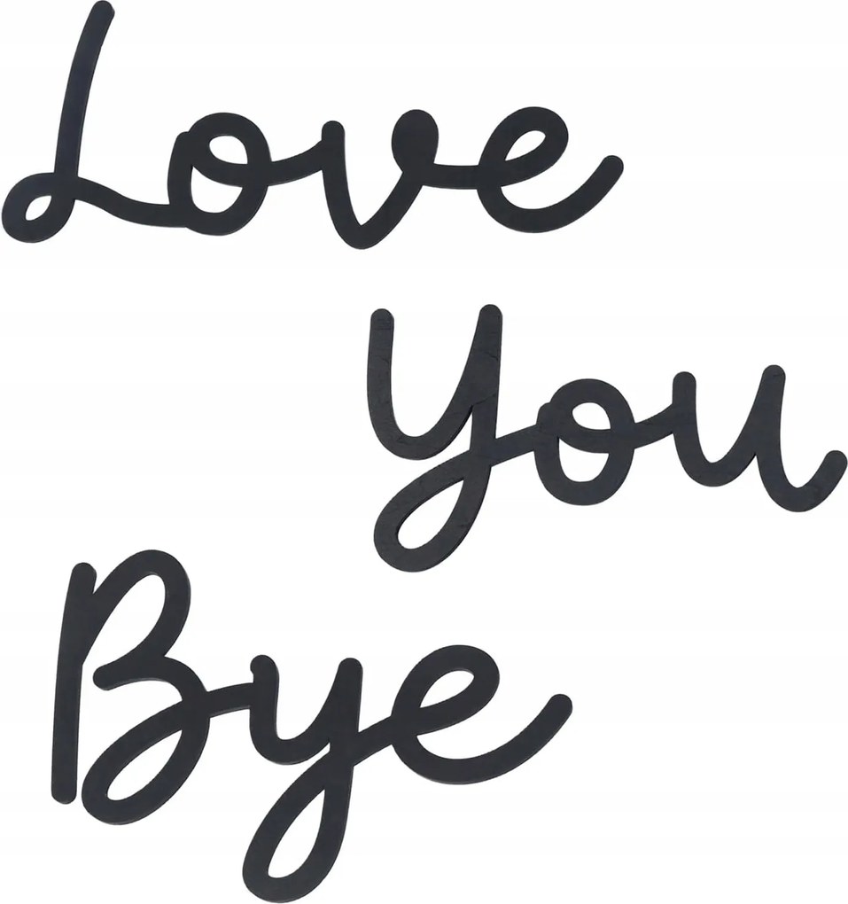 Áttört fali dekoráció, fa lakásdekoráció Love You Bye