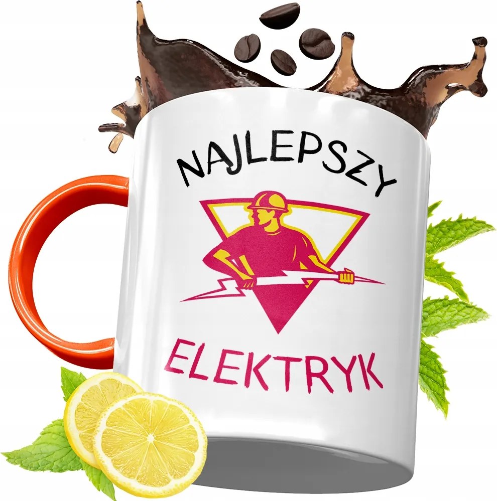 Narancssárga Bögre Villanyszerelőnek Tökéletes Ajándék fényképes nyomtatással