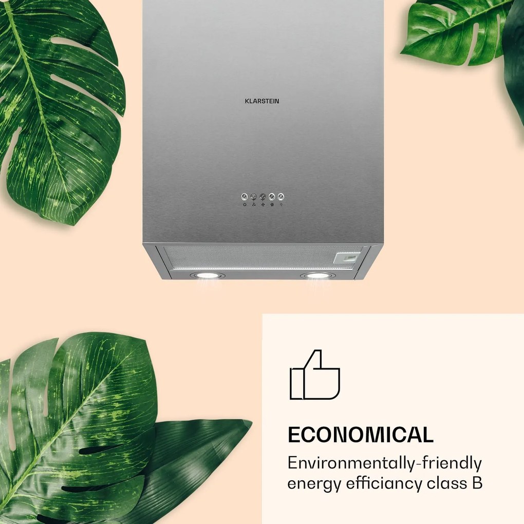 Klarstein Monumenta, falra szerelhető páraelszívó, alumínium, 559 m³/ó, LED, B energiahatékonysági osztály