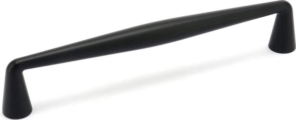 Bútorfogantyú Fekete Matt Fém Lekerekített Linea 128 MM 140 MM