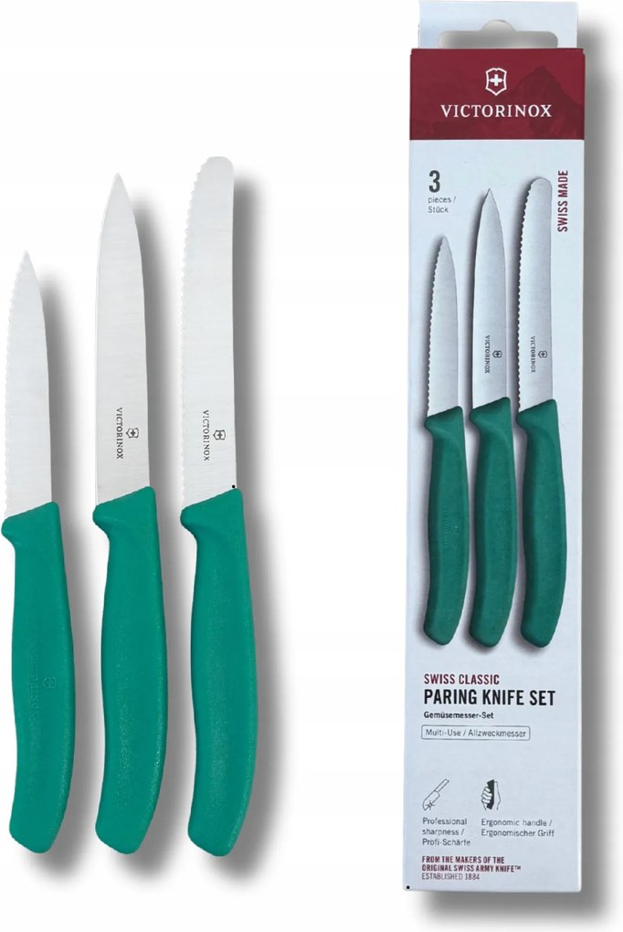 Victorinox három darabos késkészlet 6.7114.34C1 zöld