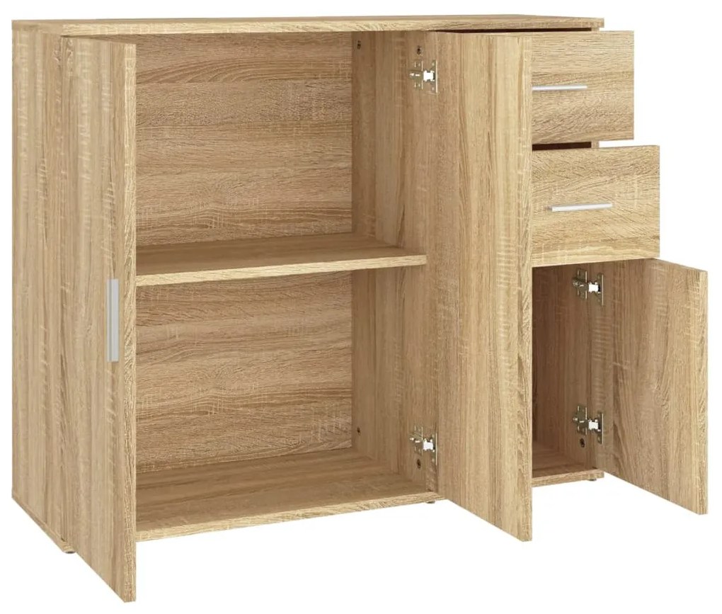 sonoma tölgyfa tálalószekrény 91 x 29,5 x 75 cm