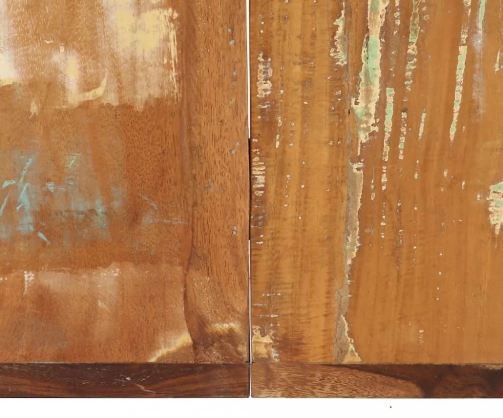 tömör újrahasznosított fa étkezőasztal 160 x 80 x 75 cm