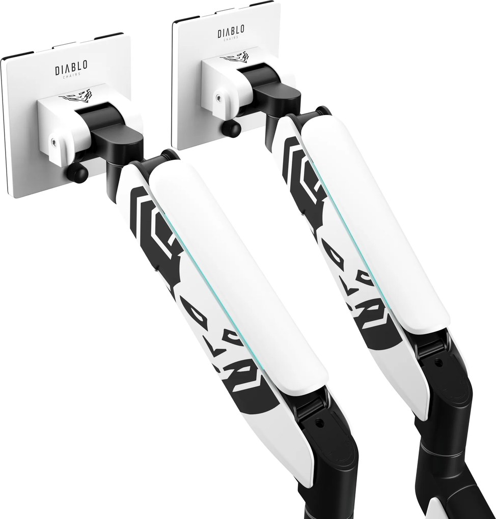 Dupla monitortartó 35" RGB fehér-fekete: Diablo X-Arm Dual