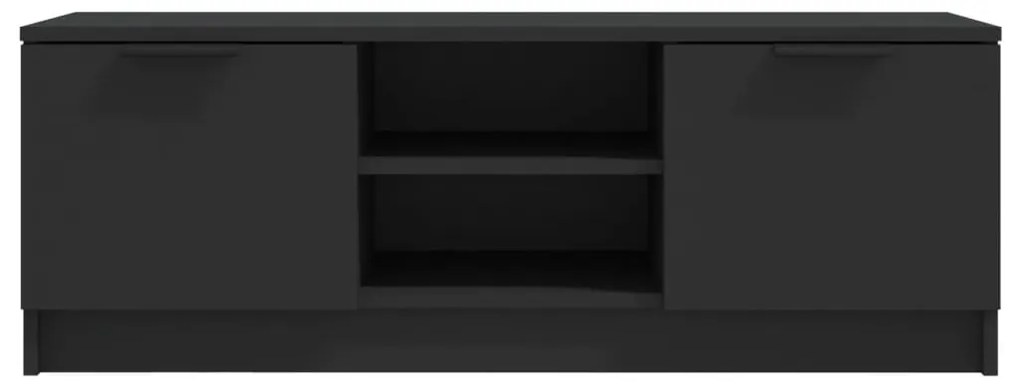 fekete szerelt fa TV-szekrény 102 x 35 x 36,5 cm