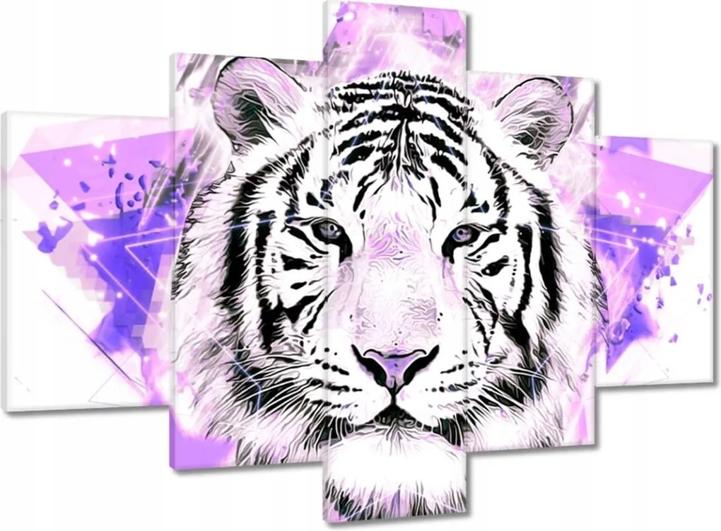Vászonkép 150x105 Tigris lila