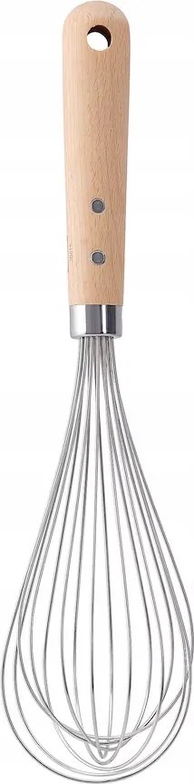 Ikea Vardagen lekerekített habverő, rozsdamentes acél/bükk, 30 cm