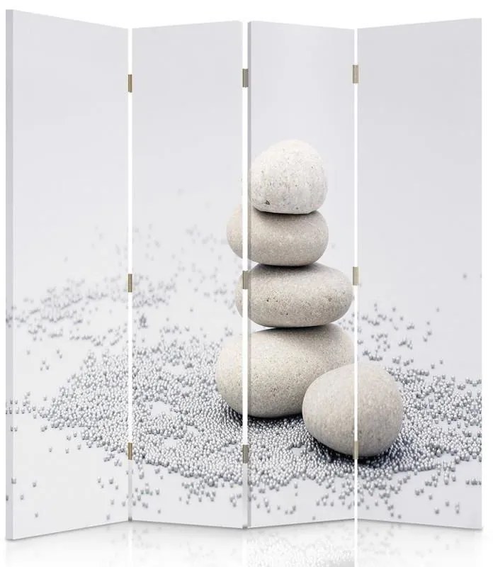 Gario Paraván A kövek nyugalma Méret: 145 x 170 cm, Kivitelezés: Forgó paraván 360°
