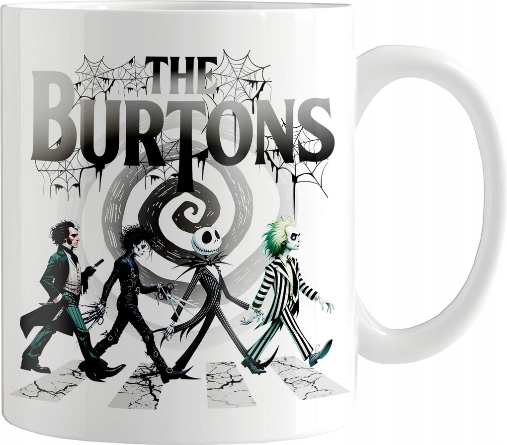 Nyomott Mintás Bögre Halloween The Burtones Őszi Ajándék