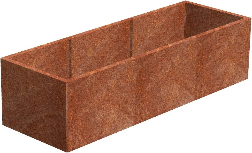 Alto Emelt virágágyás 69 x 204 x 52 cm, corten CORGARDEN 1011
