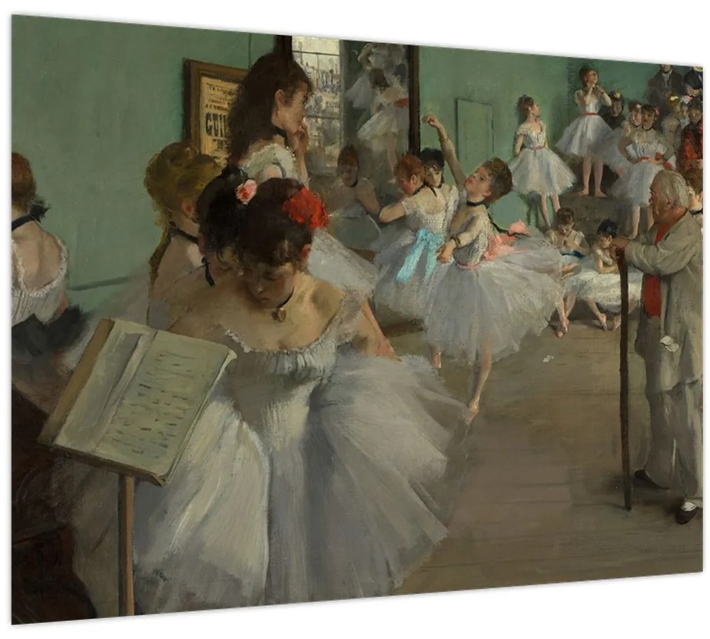 Üveg kép - Edgar Degas, The Dance Class, reprodukciók (70x50 cm)