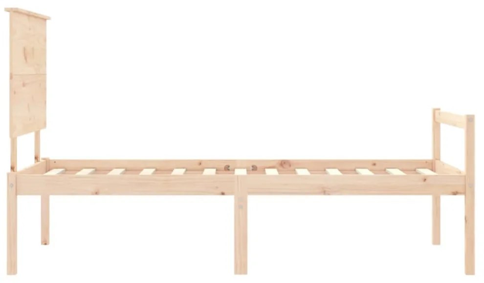 tömör fa ágy időseknek fejtámlával 100x200 cm