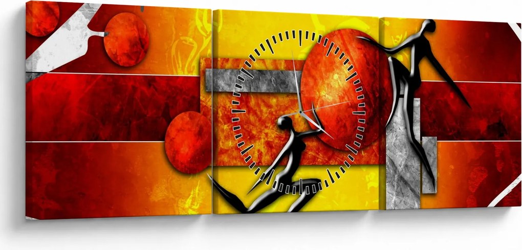 Kép - Az emberiség festménye (órával) (90x30 cm)