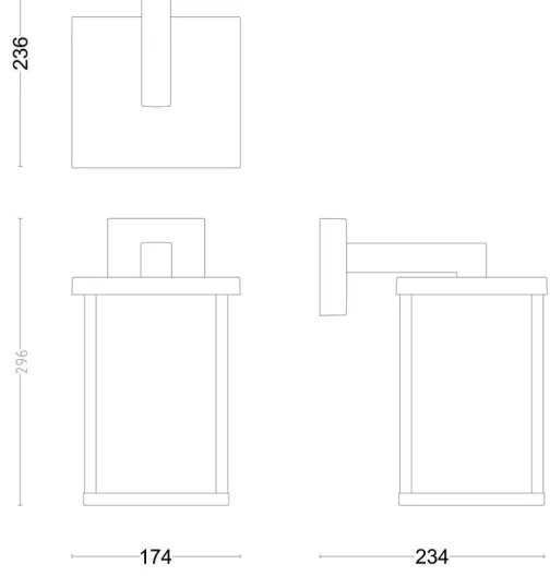 Philips - Kültéri fali lámpa BELLINI 1xE27/25W/230V IP44
