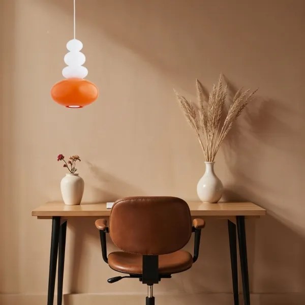 Argon 8822 - Csillár zsinóron DIEGO 1xGU10/5W/230V fehér/narancs