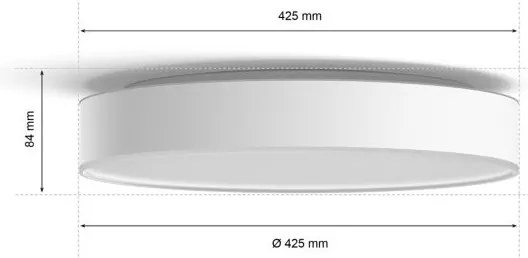 Philips - LED dimmelhető mennyezeti lámpatest Hue ENRAVE L LED/33,5W/230V fehér + távvezérlő