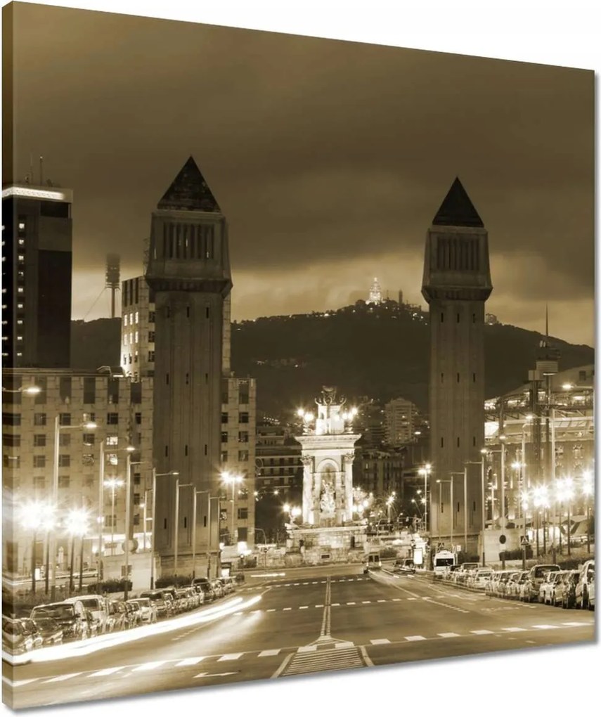 Vászonkép 50x50 Barcelona Panoráma