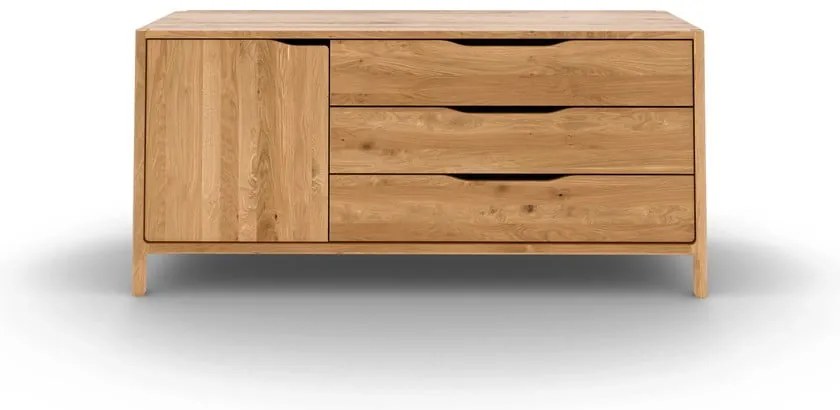 Natúr színű tölgyfa alacsony komód 140x64 cm Twig – The Beds