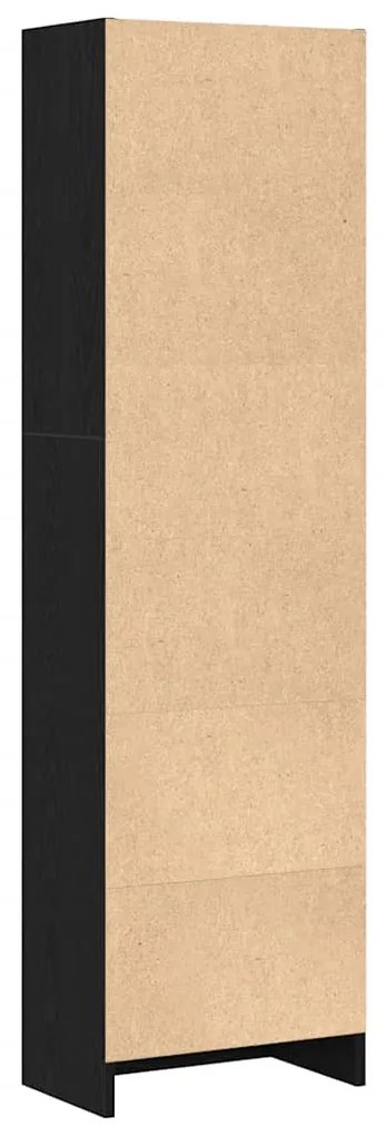 fekete tölgy szerelt fa könyvespolc 40x24x143 cm