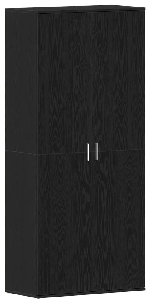 vidaXL Cipőszekrény polcokkal Fekete tölgy 80 x 39 x 178 cm Faanyag